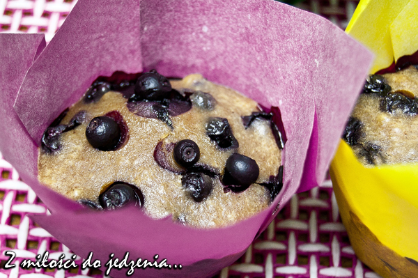 muffiny jagodowe z jagodami blueberry muffins